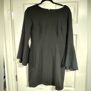 NY&Co Black Bell-Sleeve Dress